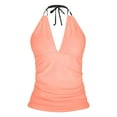 thumbnail image 3 of MKLEKYY Maillot de Bain Tankini pour Femmes Sans Bas Col en V, 3 of 3