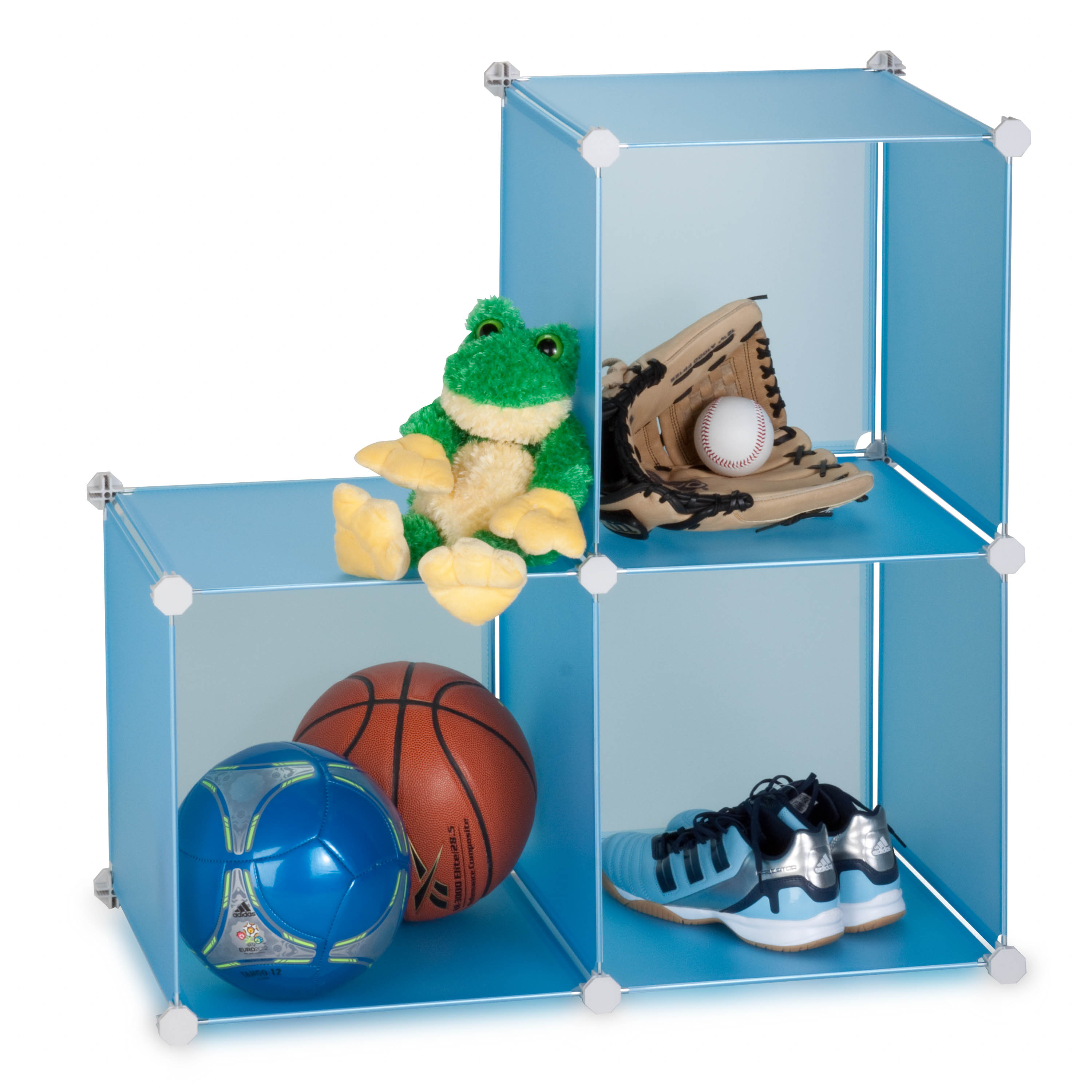 3pack storage cubes blue