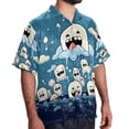 thumbnail image 2 of Tiny teeth Men's Short Sleeve Poplin Shirt, Button Down Casual Summer Beach Printed Unisex Shirt, 2 of 6