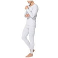 thumbnail image 4 of M-4X Plus Size Cotton Long Johns for Men Thermal Underwear Sets Mens Casual Solid Color Stretchy Slim Shirts and Pants 2 Piece Thermals Outfits Set, 4 of 6