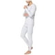 thumbnail image 4 of Conjuntos de ropa interior térmica para hombre, sólidos, finos, cuello redondo, mangas largas, ropa interior y pantalones abrigados, trajes para hombre, camisetas y pantalones de algodón., 4 of 6