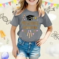 thumbnail image 2 of Phcqqok Fourth of July Shirt Girls Graduation T-Shirt Cute Cartoon Print Short Sleeve Top for Toddler Kids School Celebration Casual Comfortable Outfit 8-9 Years, 2 of 4