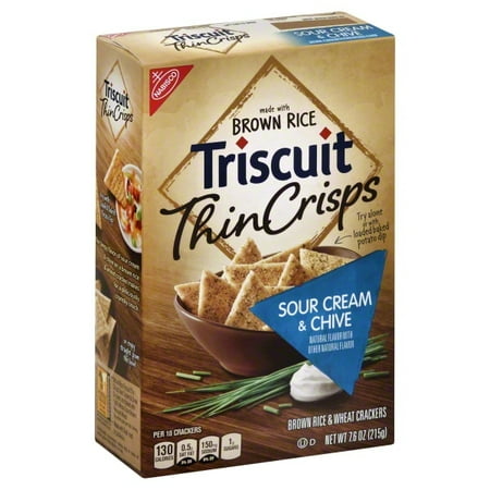 UPC 044000037833 product image for Nabisco Triscuit Sour Cream & Chive Brown Rice & Wheat Thin Crisps Crackers, 7.6 | upcitemdb.com