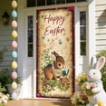 thumbnail image 4 of EWASWON Easter Door Banner 35x71 Inch - Colorful Reusable Polyester Door Hanger & Wall Decor for Easter Party, Spring Front Door Decoration, 4 of 6
