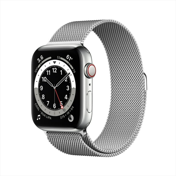 apple watch stainless steel case with milanese loop 44mm