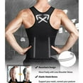 thumbnail image 5 of Lilvigor Men Sauna Sweat Waist Trainer Vest Neoprene Tank Top with Zipper for Weight Loss Workout Gym Exericise Fitness Corset Slimming Body Shaper Sauna Suits, 5 of 6
