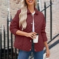 thumbnail image 6 of Xdegoge Lightweight Quilted Jackets for Women Barn Jacket Button Up Long Sleeve Cardigan Plus Size Lapel Coat Winter Warm Padded Coats with Pockets, 6 of 10
