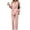 Pink, variant on Abomasnow Women's 2 Piece Plus Size Suit Set Long Sleeve Shawl Lapel Belted Wrap Blazer High Waist Straight Leg Pants Work Office Business Casual Matching Outfit