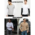 thumbnail image 5 of Men's Long Sleeve Slim Fit Crew Neck Tee (S-2XL), 5 of 6