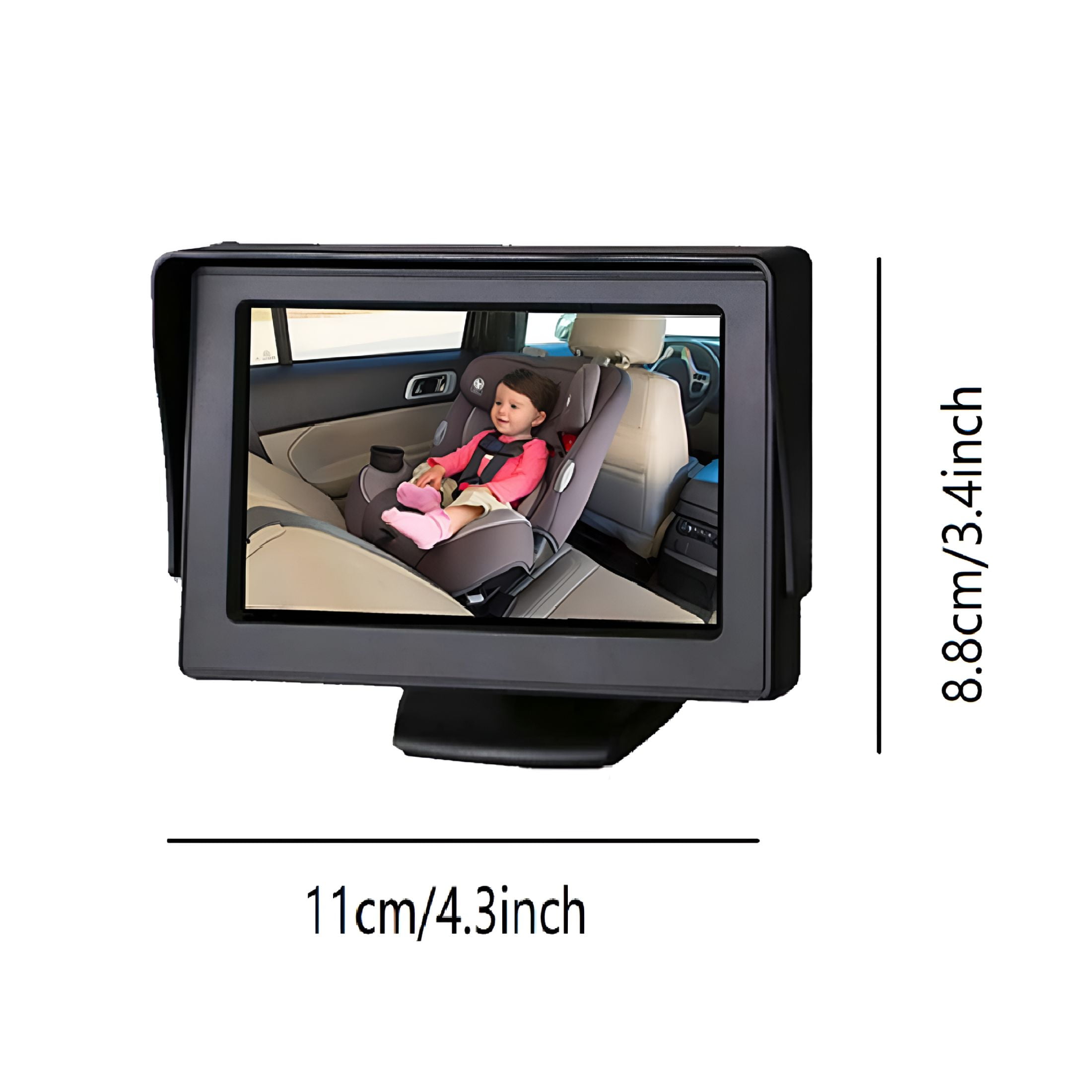 GJX 2026 New Baby Car 1080P 4.3 in Baby Car Camera Night Car Seat Cameras,Black Remote Cable Life Must Haves Car Backup Bike Rear View Cameras with Mount for Cars,Trucks,Suvs Bikes