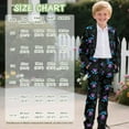 thumbnail image 7 of Xoenoiee Colorful Dog Paw Print Boys Suit Set Including Blazer and Pants 2-Piece Elastic Waist Formal Blazer Jacket for Children Wedding Communion, 5-6 Years, 7 of 7