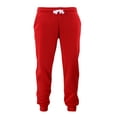 thumbnail image 3 of Men's Casual Fleece Sweater Pants Gym Running Athletic Jogging Track Suit Set (Red, L), 3 of 4