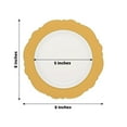 thumbnail image 2 of Balsa Circle White Gold 10 Round 8" Disposable Salad Plastic Plates Blossom Design Party Tableware Decorations, 2 of 8
