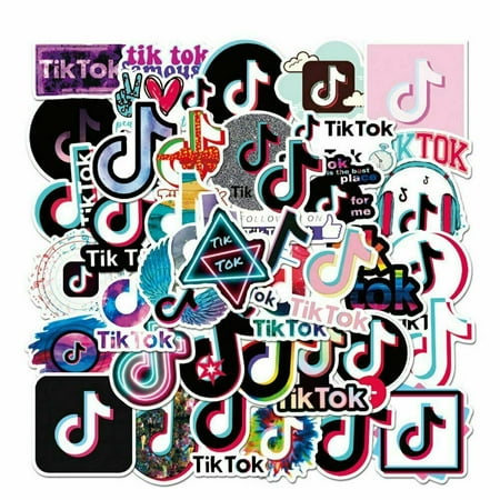 50Pcs/set TIK TOK Stickers Pack Bomb Vinyl Graffiti Decals Dope Luggage Laptop Car-Random color