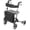 Titanium, variant on HealthSmart Gateway Aluminum Rollator, Black, 31"-36"H, 300 lb Capacity