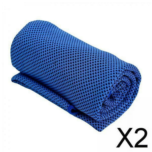 2x Toalla Suave Y Fría, Toalla Fresca de Secado Rápido, 12 x 32, Toalla de Gimnasio Absorbente de Sudor, Toalla para Senderismo, Pilates 2 piezas