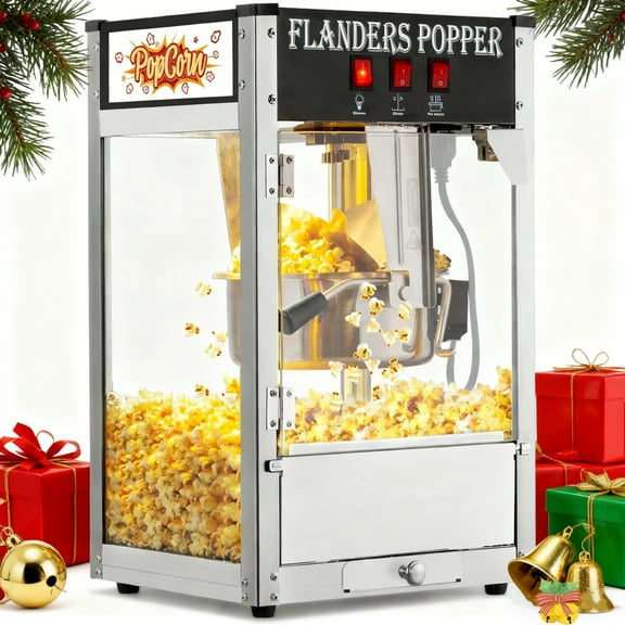 Zimtown 32 Cups Commercial Popcorn Maker Machine, 8oz, Countertop Popper w/Kettle