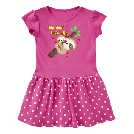 

Inktastic My Aunt Loves Me Gift Toddler Girl Dress
