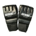 thumbnail image 2 of facefd Gants de Boxe MMA Demi-Doigt Gants d'Entraînement pour Adultes Noir 2, 2 of 8