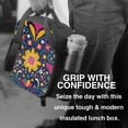 thumbnail image 6 of Defioc Cinco De Mayo Floral Print Lunch Box for Men & Women, Insulated Lunch Bag Thickened Thermal Leakproof Lunch Tote Bag for Adult Office Travel Picnic, 6 of 8