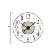 thumbnail image 5 of Woven Paths 36" Round Wood Wall Clock in Distressed White and Brown Finish, 5 of 5