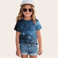 thumbnail image 2 of UAYOTSE Girl's Graphic Tees Kids Cute Shirts Nebula Slogan Loose Fit Casual Summer Tops,Sizes 6-7 Years, 2 of 4