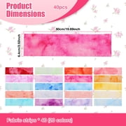 40Pcs Jelly Roll Fabric for Patchwork Sewing Soft Cotton Jelly Roll Fabric Strips for Quilting Crafting for DIY Craft Decoration Cushion Cover Tablecloth Making,19.69*2.52 In