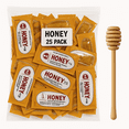 thumbnail image 6 of Honey Packets, 25 Count with Wooden Dipper – Natural Sweetener Portion Packs for Tea, Coffee & Breakfast, 6 of 8