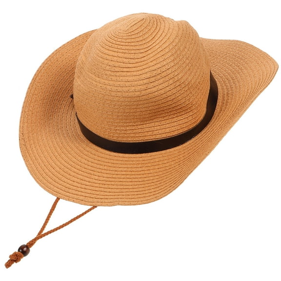 OATIPHO  Wide Brim Straw Hat - Khaki, Comfortable, and Perfect for Outdoor