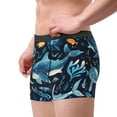 thumbnail image 2 of Fotbe Playful Whales Underwater Scene Calzoncillos Tipo Boxer con Bolsa de Soporte Total para Hombre, X-Temp Fresco, Transpirable y de Secado Rápido-X-Large, 2 of 5