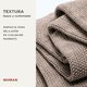 thumbnail image 4 of Manta Beige 100% Algodón - Cobija Confortable y Elegante - 120x180 cm - Frazada Versátil Para las 4 Estaciones - Decoracion Hogar, 4 of 5