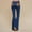 Dark Blue high waisted flare jeans a1, variant on Women Flare Leg High Waisted Flowy Star Denim Jeans Casual Boho Long Pants Party Trousers Beach Lounge, Blue M