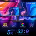 thumbnail image 3 of Deco Gear 49 Inch Ultrawide Monitor, 5120x1440 DQHD, 165Hz, 1ms MPRT, Curved PC Monitor for Gaming, 1500R VA, HDMI 2.1, USB-C 65W Dock, KVM, PIP PBP, 3 of 10