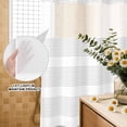 thumbnail image 3 of No Hook Shower Curtain, Grey Stripe Shower Curtains for Bathroom with See Through Top Window, Modern Abstract Monochrome Geometric Waterproof & Washable Bath Curtain Narrow 54"x78", 3 of 9