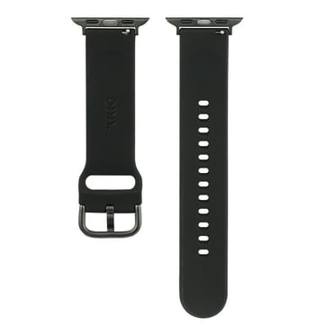 Onn Watch Band, Universal Fit for Apple Watch, Samsung Galaxy & Garmin 20mm, Black Silicone