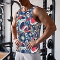 thumbnail image 5 of Lsque cool rock Skull Pattern Mens Tank Tops Muscle Athletic Quick Dry Sleeveless Workout Fitness T Shirts Beach Tank Top, Loose-fit Sleeveless Shirt for Men-Large, 5 of 7