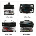 thumbnail image 6 of Vocoste Double Layer Makeup Bag Cosmetic Travel Bag Case, Large Make Up Organizer Bag Clear Toiletry Bag, Black, 6 of 7