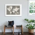thumbnail image 3 of Art.com Old World Map Neutral Art Print by Wild Apple Portfolio, White Frame Wall Art, 44" x 32", 3 of 5