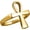 Gold, variant on Stainless Steel Polished Fashion Egyptian Jewelry Ankh Cross Ring for Men Women with Gift Bag