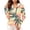 Orange, variant on Uaswgudfs Women's UPF 50 Sun Protection Hoodie Zip-Up Rash Guard with Thumbholes Tropical Floral Print for Beach Vacation Swimming