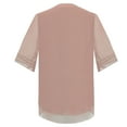 thumbnail image 7 of Chiffon Dressy Tops for Women V Neck 1/2 Length Bell Sleeve Business Casual Blouses Lightweight Flowy Shirts (X-Large, Pink), 7 of 7
