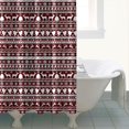 thumbnail image 4 of Red and White Christmas Folk Pattern Shower Curtain 72"x72" ,Bathroom Decorative Shower Curtains Set with 12 Hooks,Modern Waterproof Washable Shower Curtain, 4 of 6