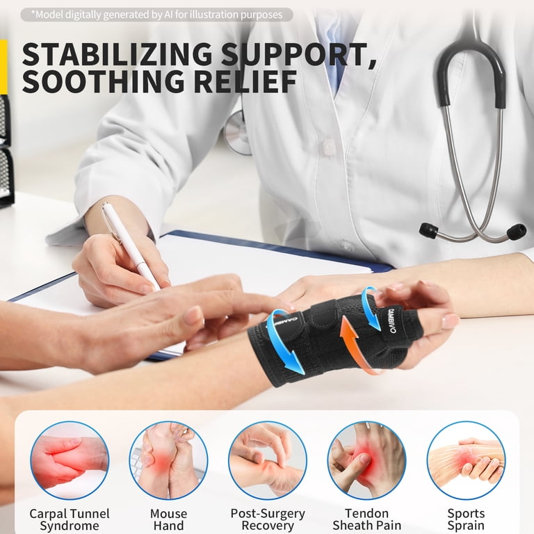 Cambivo Wrist & Thumb Stabilizer Brace, Adjustable Support photo 3