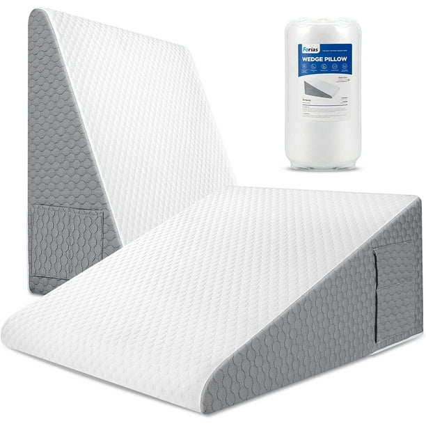 Wedge Pillows 12" Bed Wedge Pillow for Sleeping Acid Reflux After
