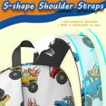 thumbnail image 5 of Monster Cartoon Truck White Pattern 17" Waterproof Oxford School Backpacks for Teens, S-Shape Padded Straps, for School, Travel, Hiking, Camping, 5 of 5