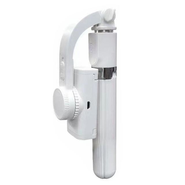 L08 Trépied Gimbal Perche à Selfie Bluetooth Stabilisateur à Main Support de Téléphone Portable Réglable Blanc