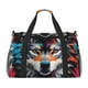 thumbnail image 1 of Disketp Tie-Dye Wolf Head Bolsa de Viaje Tipo Duffle, Bolso de Mano para Fin de Semana para Mujer, Bolsa de Gimnasio Ligera para Hombre, Esencial para Viajes, 1 of 7