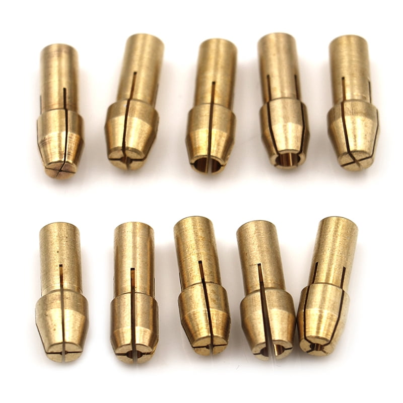 10Pcs Copper Drill Chucks Collet Bits Shank For Rotary 4.8mm 0.5-3.2mm 