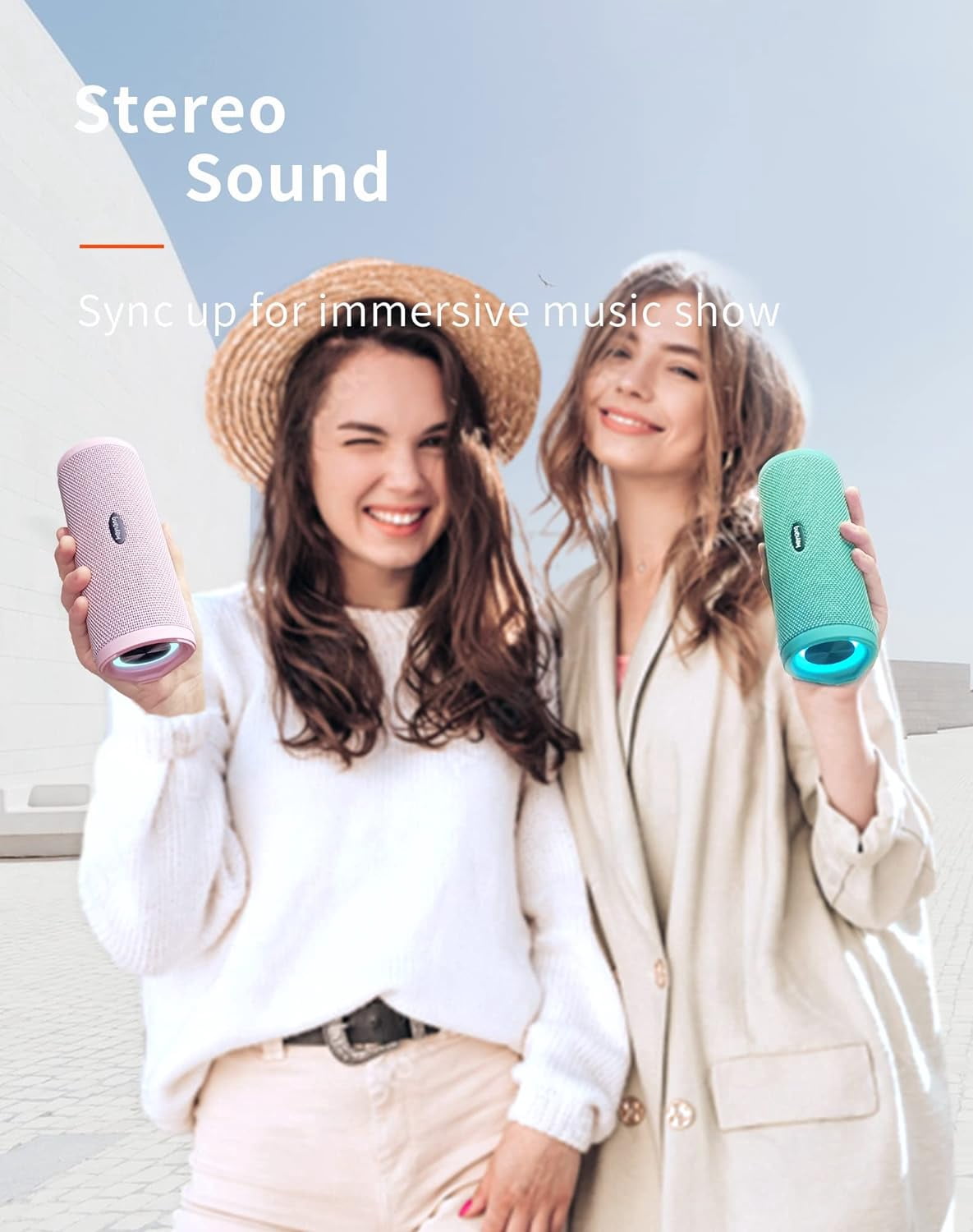 HEYSONG Portable Bluetooth Speaker, Green