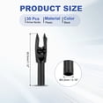 thumbnail image 2 of Uxcell Archery Arrows Nocks, Plastic Insert Arrow Nock Replacement Arrow Tails for Hunting Shooting Compound Recurve Black, 2 of 7